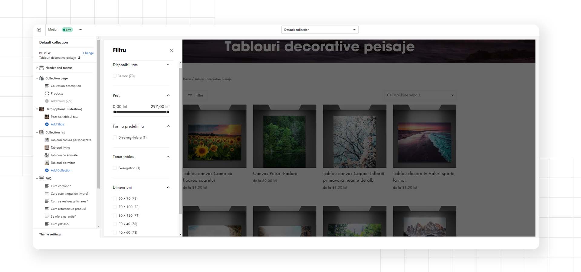 shopify Collection page filters