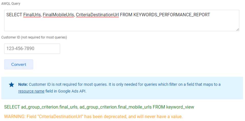Campuri eliminate din Google Ads Scripts
